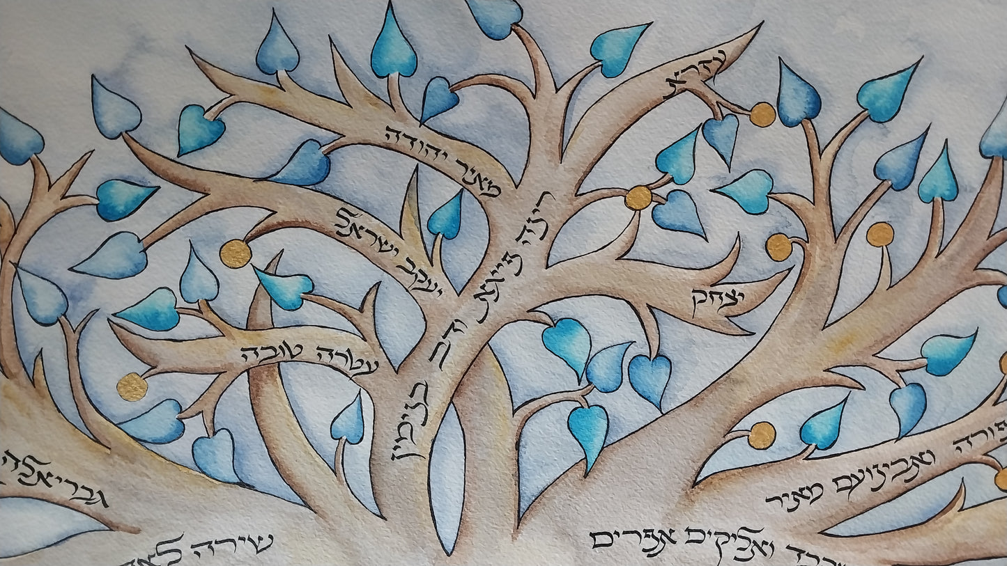 Watercolor Family Tree