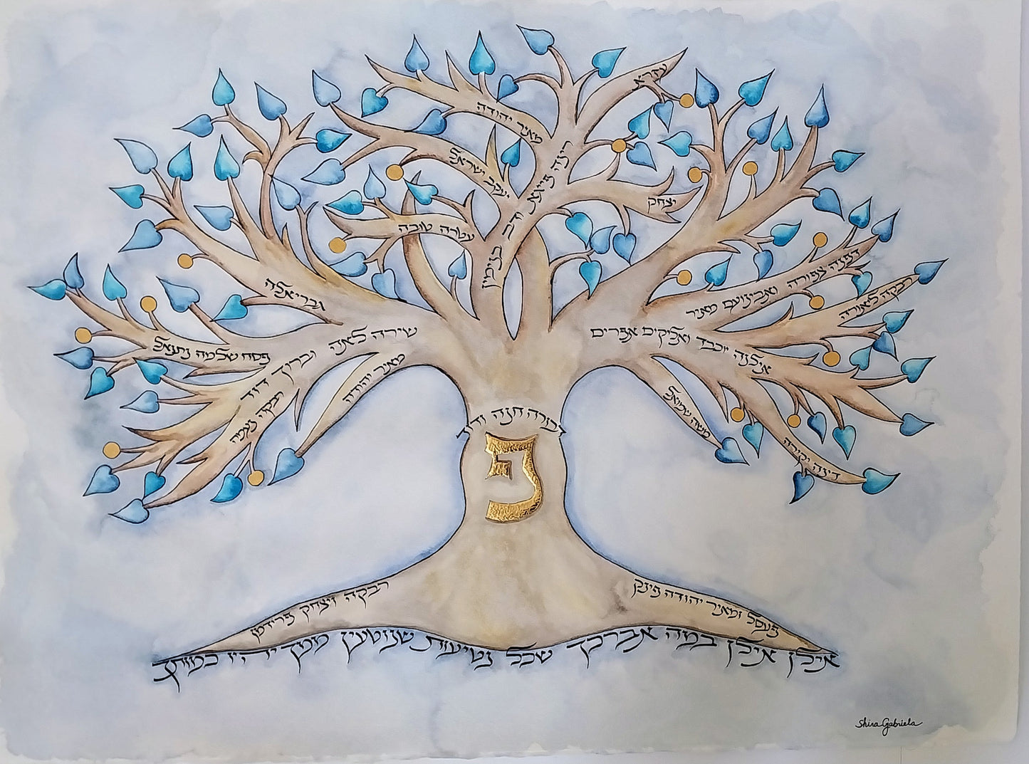 Watercolor Family Tree