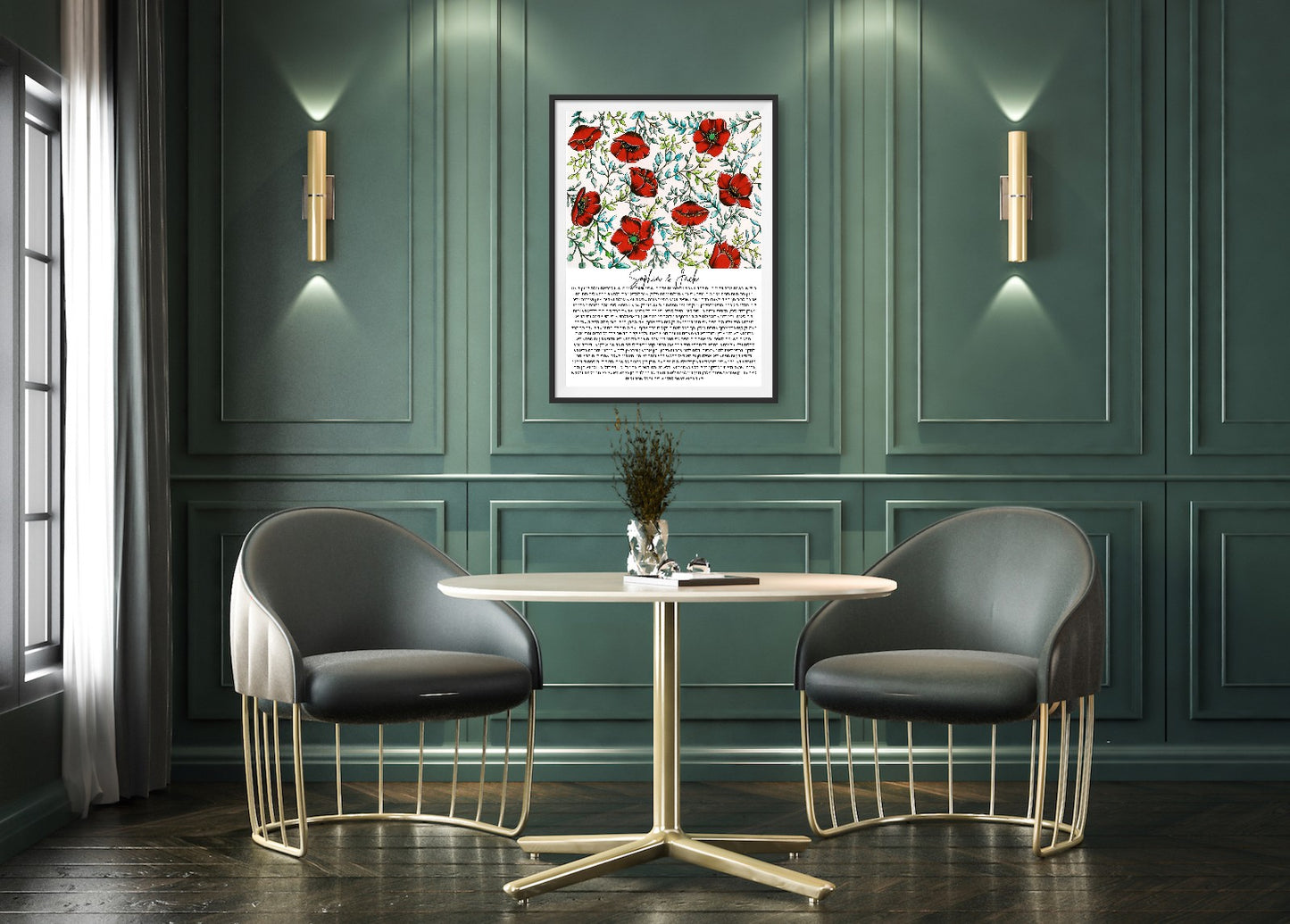 Poppy Anemone Ketubah