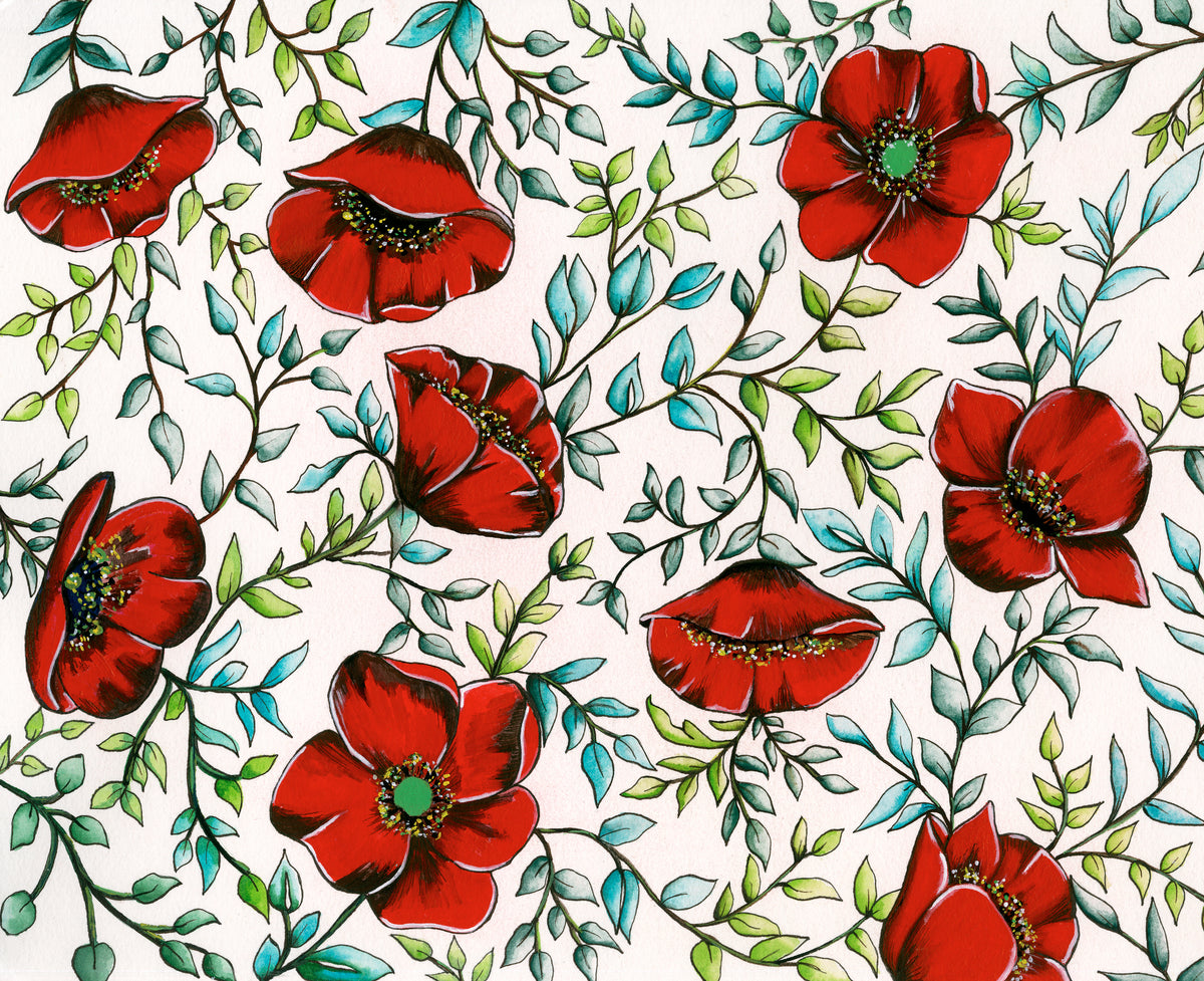 Poppy Anemone Ketubah