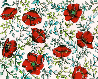 Poppy Anemone Ketubah